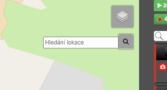 Vyhledávání míst na mapě
